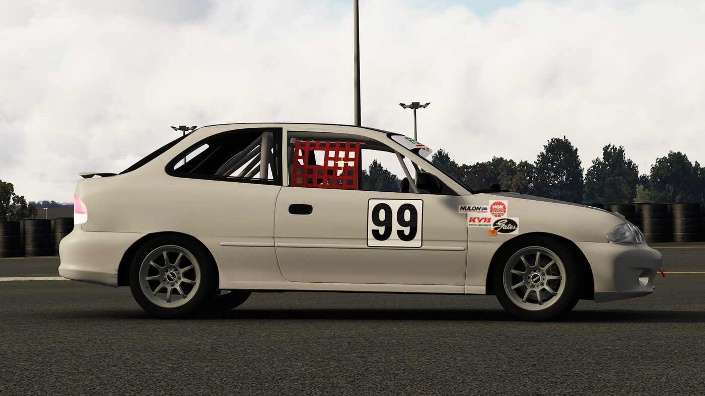 Hyundai Excel X3 side profile reference shot